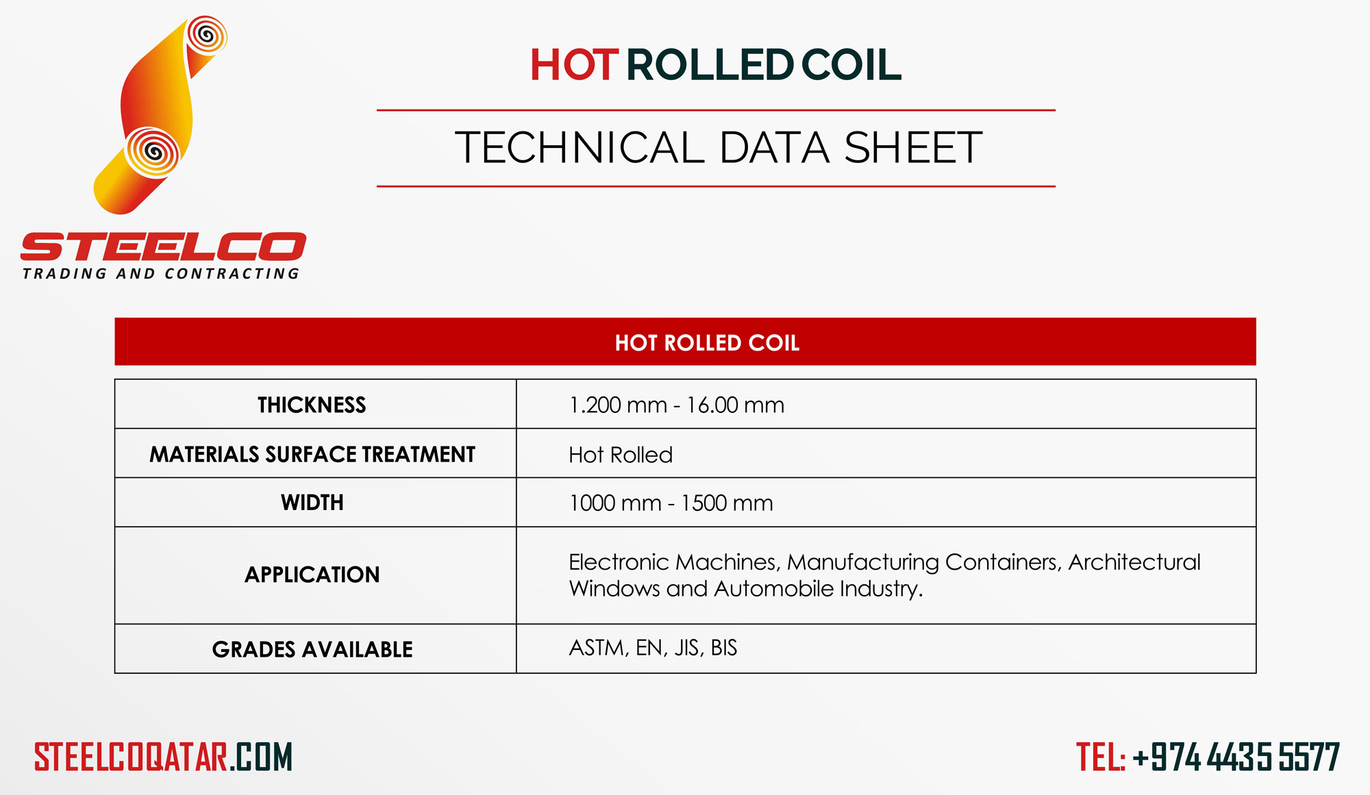 HOT ROLLED COIL Steelco Trading And Contracting